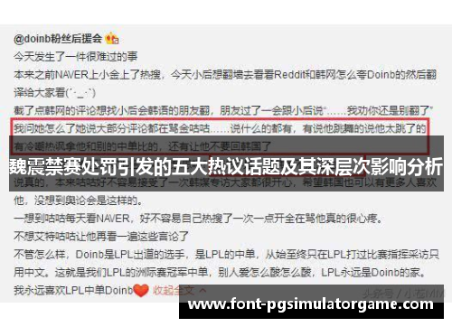 魏震禁赛处罚引发的五大热议话题及其深层次影响分析